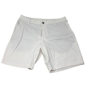Lululemon Men’s Shorts White 7” Inseam Commission Sports Tennis Pockets sz 33